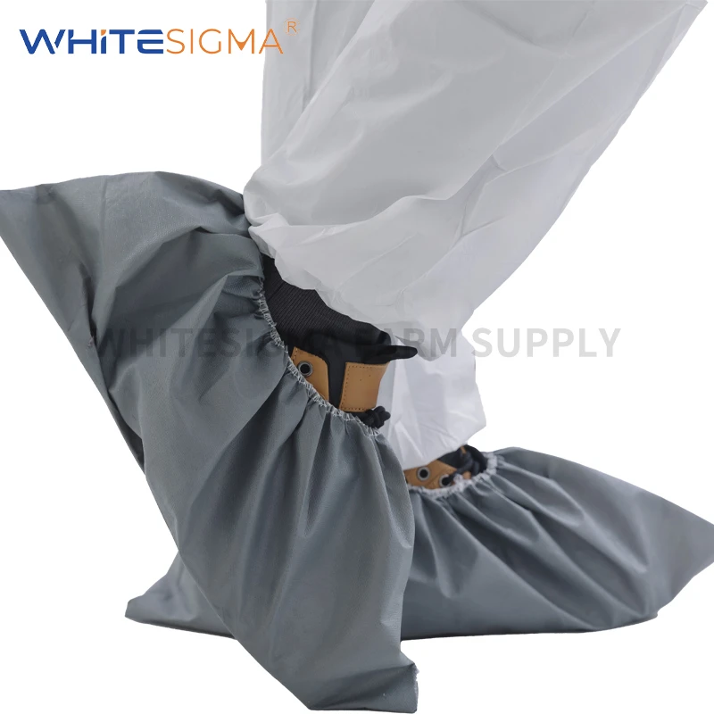 Non-Skid Grey Shoe Covers